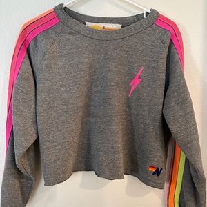 Aviator Nation Bolt Crop Sweatshirt